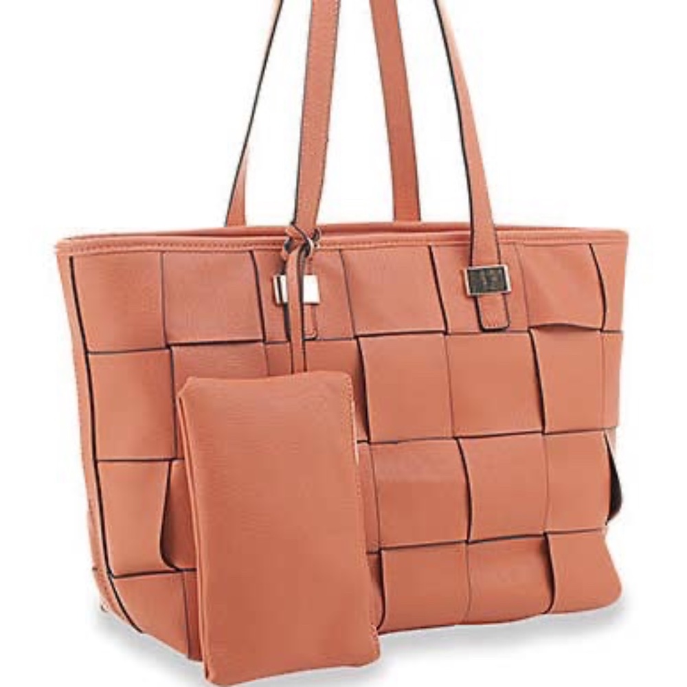 (NWT) Beautifully Woven Tote Handbag Set